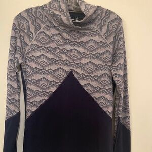 SMARTWOOL Navy w/lavender/grey/navy design